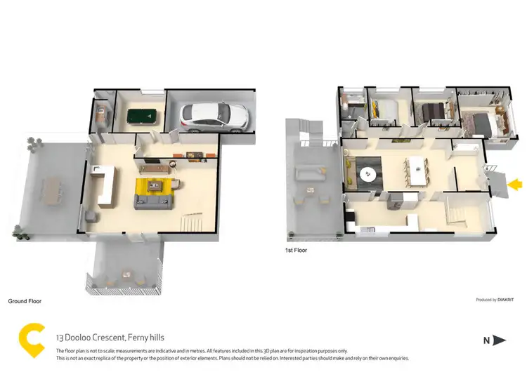 Floorplan of Homely house listing, 13 Dooloo Cres, Ferny Hills QLD 4055