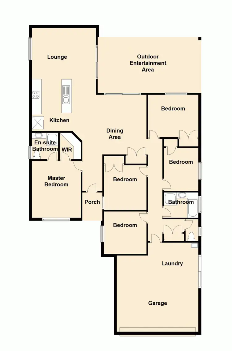 Floorplan of Homely house listing, 45 Hubner Drive, Rothwell QLD 4022