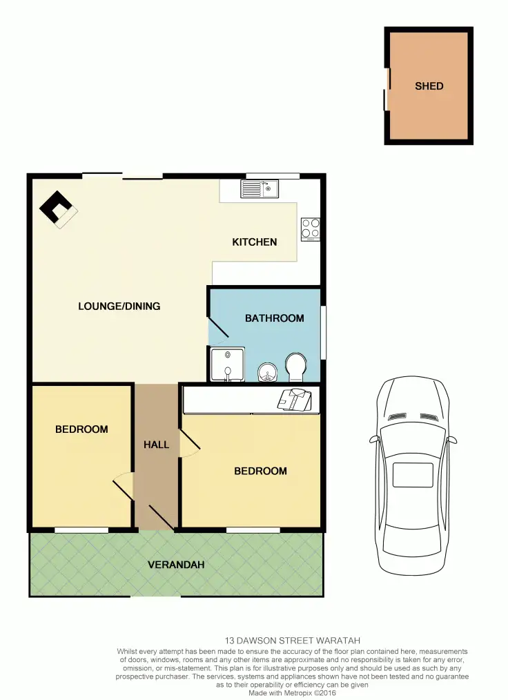Floorplan of Homely house listing, 13 Dawson Street, Waratah NSW 2298