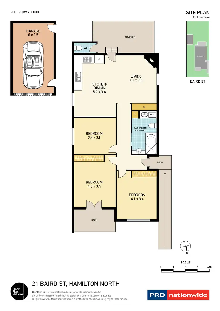 Floorplan of Homely house listing, 21 Baird Street, Hamilton North NSW 2292