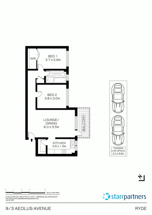 Floorplan of Homely unit listing, 9/3 Aeolus Ave, Ryde NSW 2112