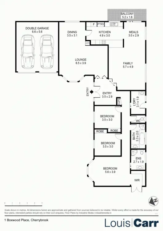 Floorplan of Homely house listing, 1 Boxwood Place, Cherrybrook NSW 2126