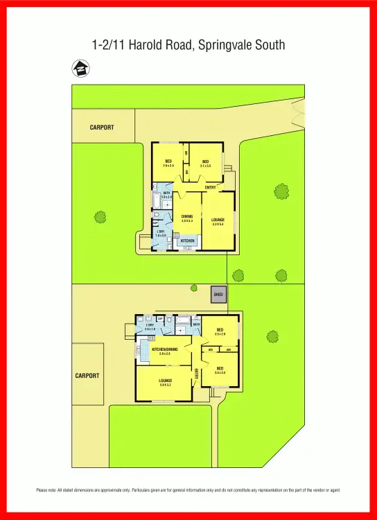 Floorplan of Homely house listing, 1 & 2/11 Harold Road, Springvale South VIC 3172