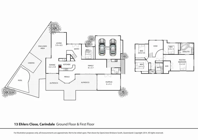 Floorplan of Homely house listing, 13 Ehlers Close, Carindale QLD 4152