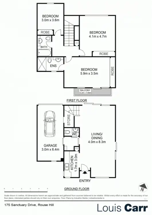 Floorplan of Homely house listing, 175 Sanctuary Drive, Rouse Hill NSW 2155