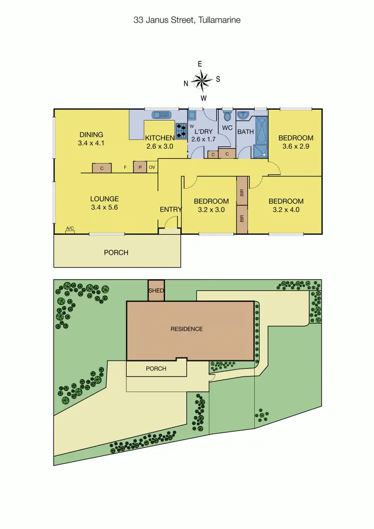 Floorplan of Homely house listing, 33 Janus Street, Tullamarine VIC 3043