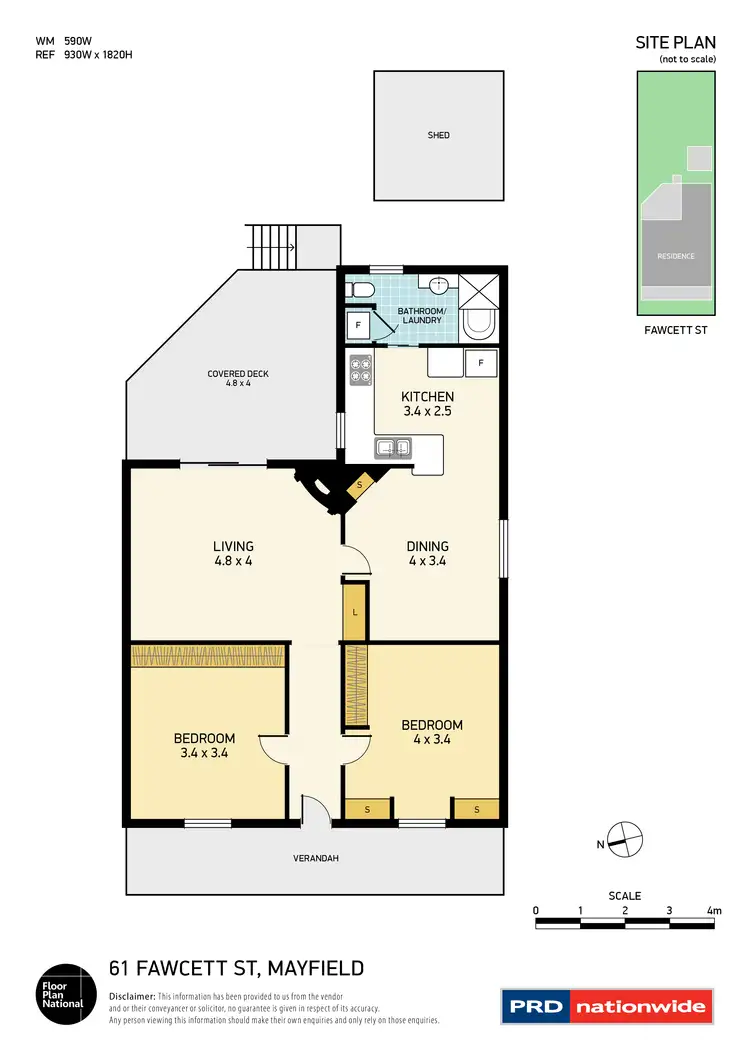 Floorplan of Homely house listing, 61 Fawcett Street, Mayfield NSW 2304