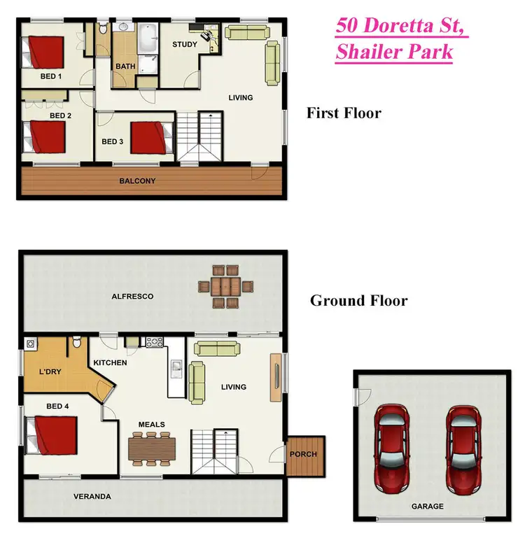 Floorplan of Homely house listing, 50 Doretta Street, Shailer Park QLD 4128