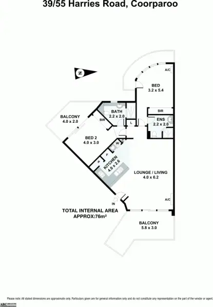 Floorplan of Homely unit listing, 39/55 Harries Road, Coorparoo QLD 4151