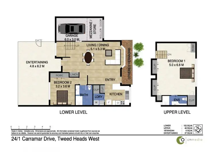 Floorplan of Homely townhouse listing, 24/1 Carramar Drive, Tweed Heads West NSW 2485