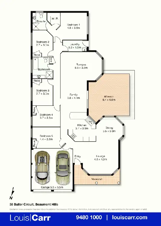 Floorplan of Homely house listing, 38 Buller Circuit, Beaumont Hills NSW 2155
