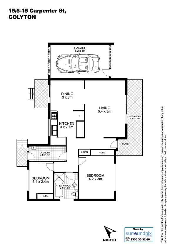 Floorplan of Homely villa listing, 15/5-15 Carpenter Street, Colyton NSW 2760