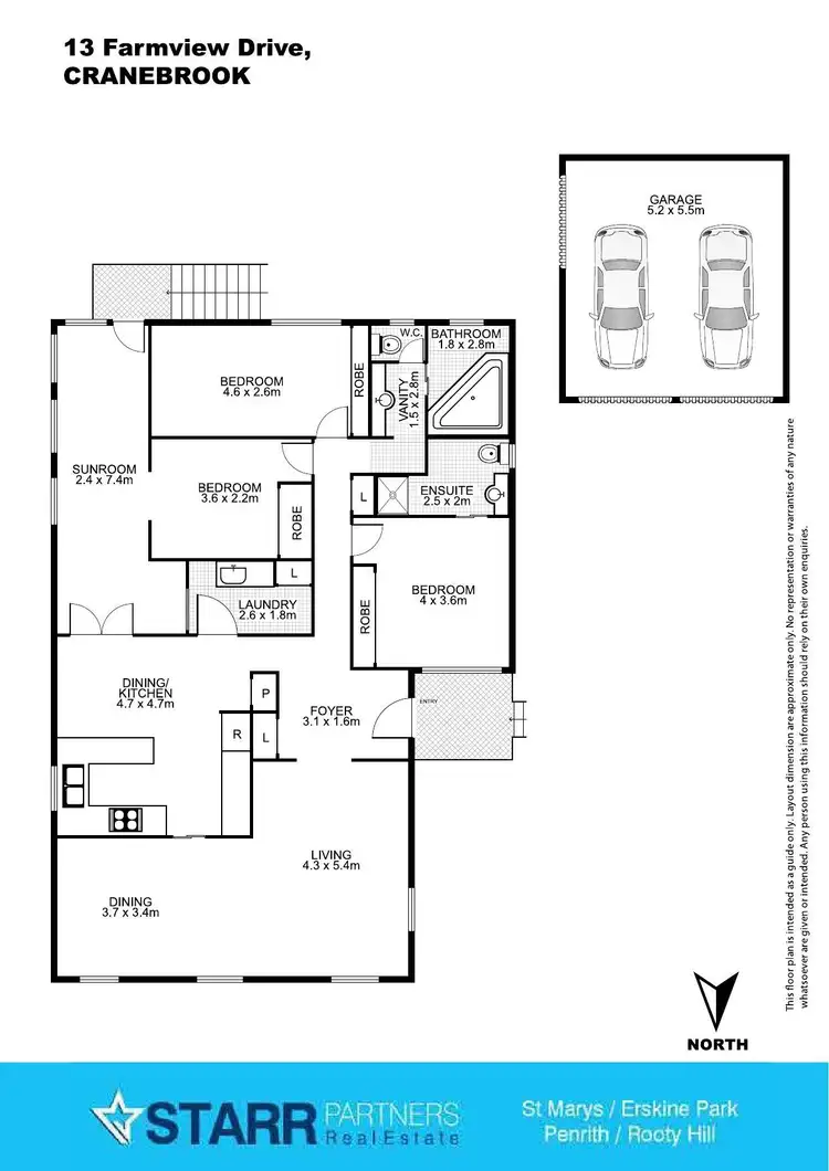 Floorplan of Homely house listing, 13 Farmview Drive, Cranebrook NSW 2749