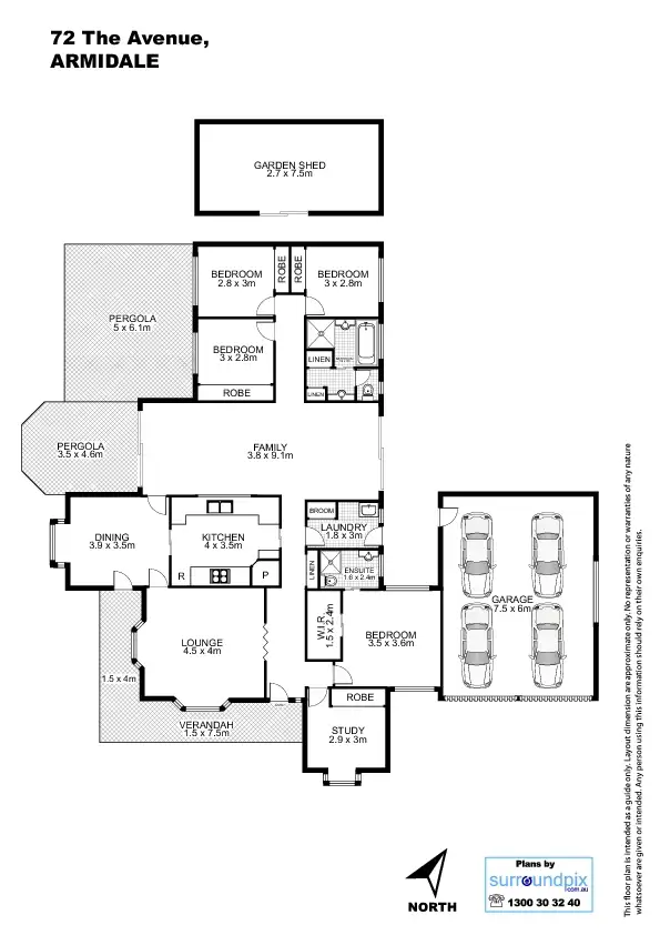 Floorplan of Homely house listing, 72 The Avenue, Armidale NSW 2350