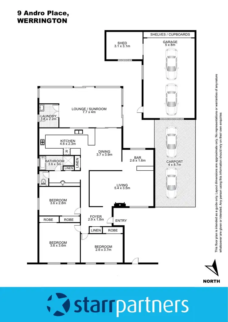 Floorplan of Homely house listing, 9 Andro Place, Werrington NSW 2747