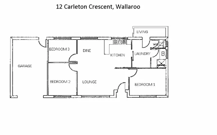 Floorplan of Homely house listing, 12 Carleton Crescent, Wallaroo SA 5556