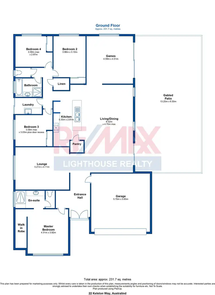 Floorplan of Homely house listing, 22 Kelston Way, Australind WA 6233