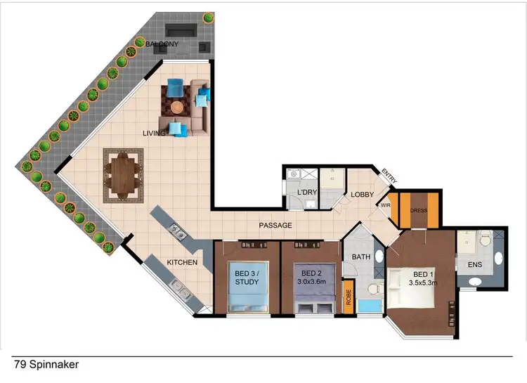 Floorplan of Homely apartment listing, 79/3554 Main Beach Parade, Main Beach QLD 4217