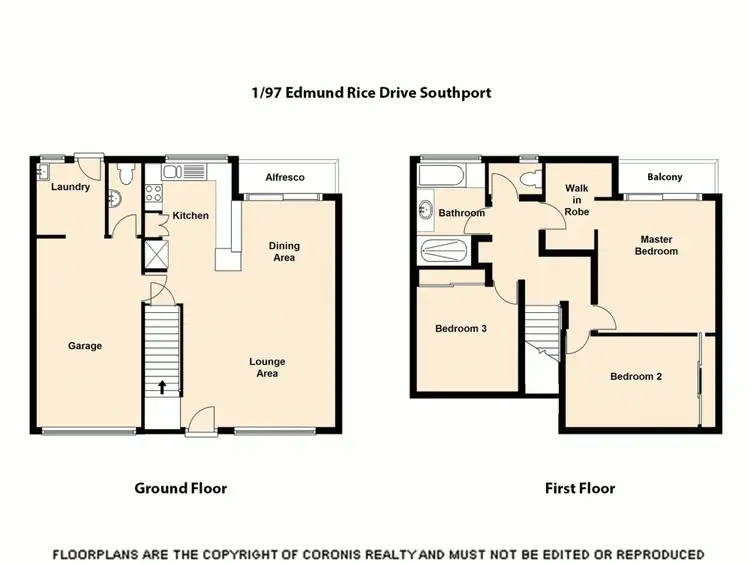 Floorplan of Homely townhouse listing, 1/97 Edmund Rice Drive, Southport QLD 4215