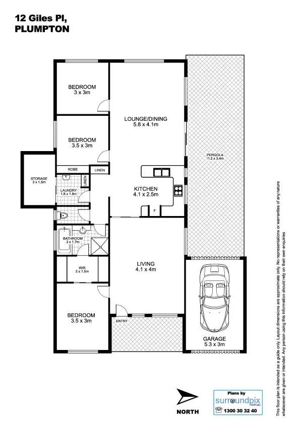 Floorplan of Homely house listing, 12 Giles Place, Plumpton NSW 2761