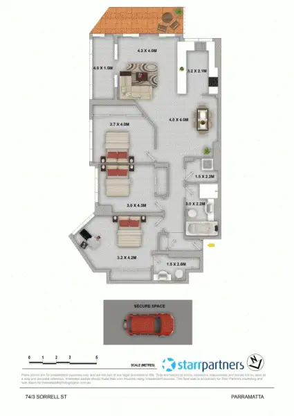Floorplan of Homely unit listing, 74/3 Sorrell Street, Parramatta NSW 2150