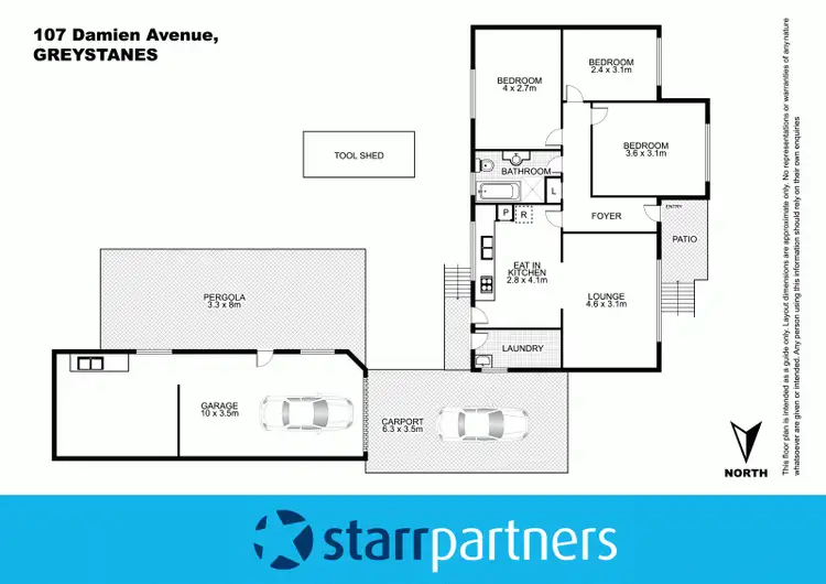 Floorplan of Homely house listing, 107 Damien Avenue, Greystanes NSW 2145