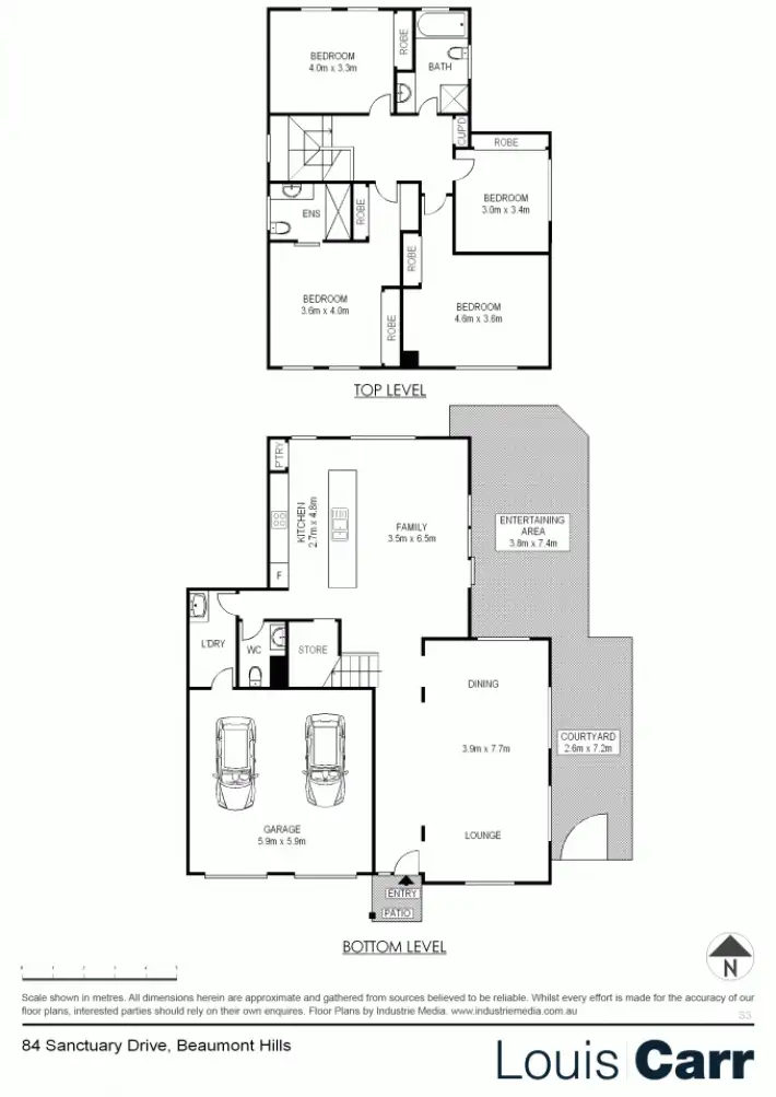Floorplan of Homely house listing, 84 Sanctuary Drive, Beaumont Hills NSW 2155