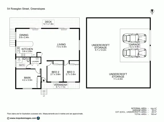 Floorplan of Homely house listing, 54 Roseglen Street, Greenslopes QLD 4120