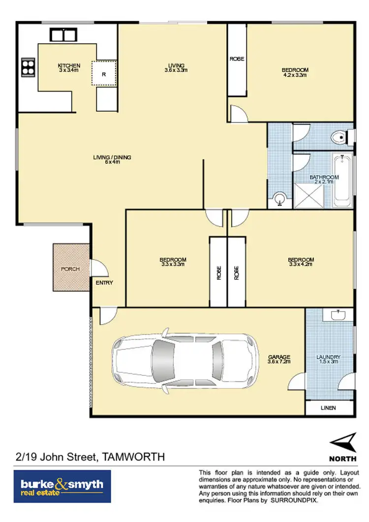 Floorplan of Homely unit listing, 2/19 John Street, Tamworth NSW 2340