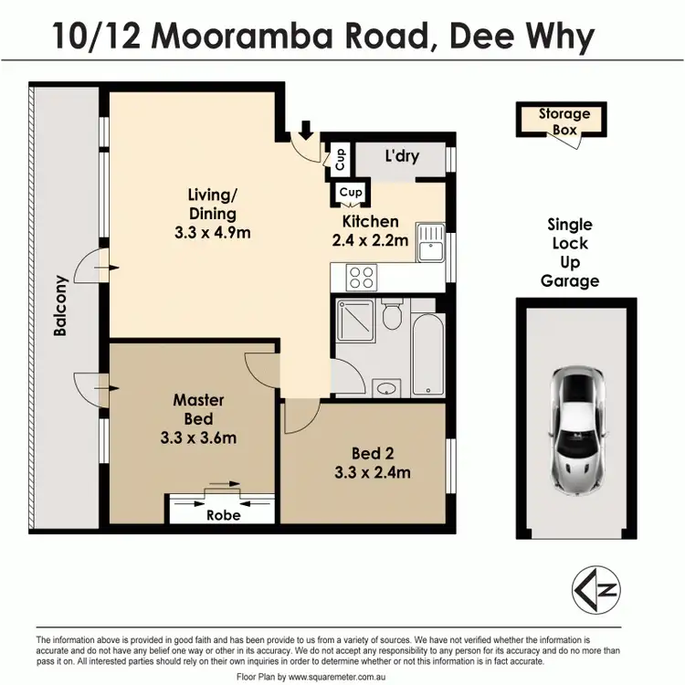 Floorplan of Homely apartment listing, 10/12 Mooramba Road, Dee Why NSW 2099