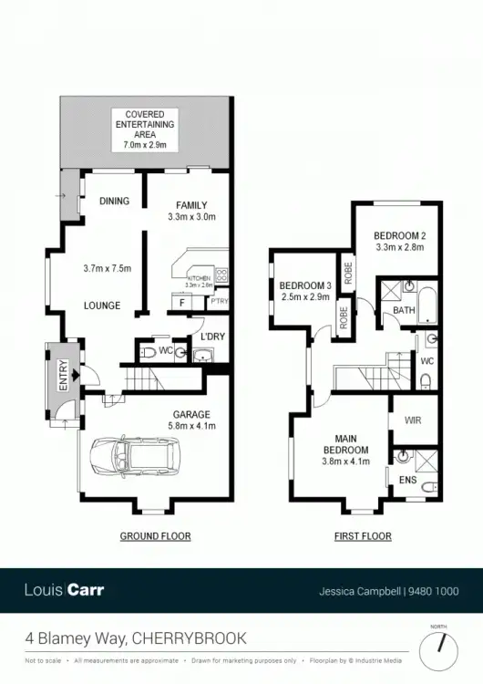 Floorplan of Homely semi-detached listing, 4 Blamey Way, Cherrybrook NSW 2126