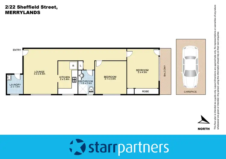 Floorplan of Homely unit listing, 2/22 Sheffield Street, Merrylands NSW 2160