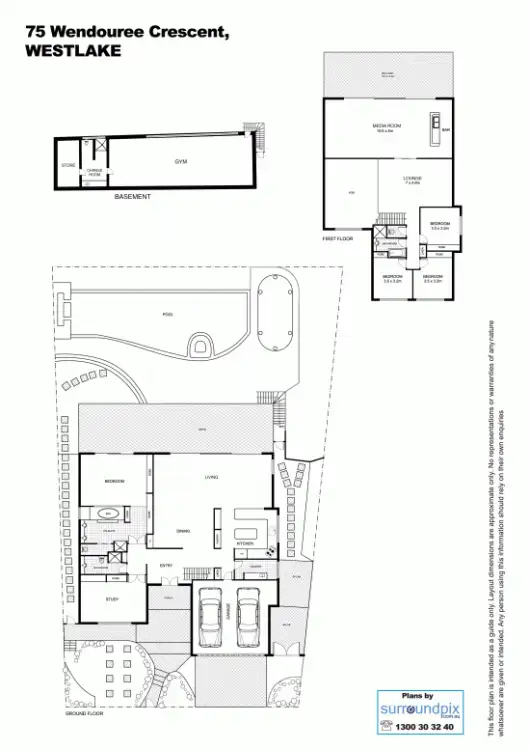 Floorplan of Homely house listing, 75 Wendouree Cr, Westlake QLD 4074