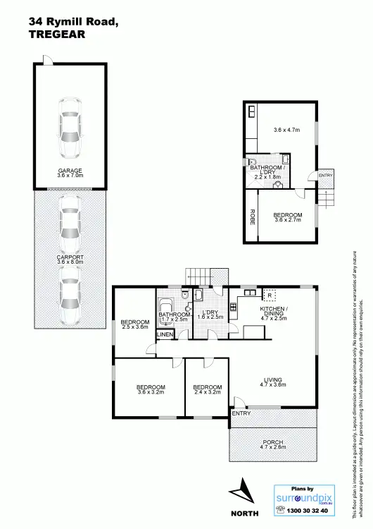 Floorplan of Homely house listing, 34 and 34a Rymill Road, Tregear NSW 2770