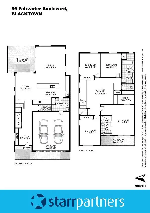 Floorplan of Homely house listing, 56 Fairwater Boulevard, Blacktown NSW 2148