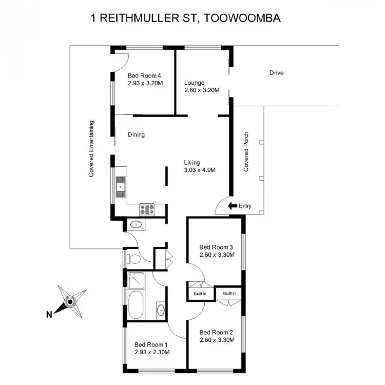 Floorplan of Homely house listing, 1 Riethmuller Street, Kearneys Spring QLD 4350
