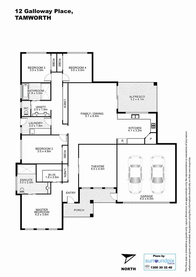 Floorplan of Homely house listing, 12 Galloway Place, Tamworth NSW 2340