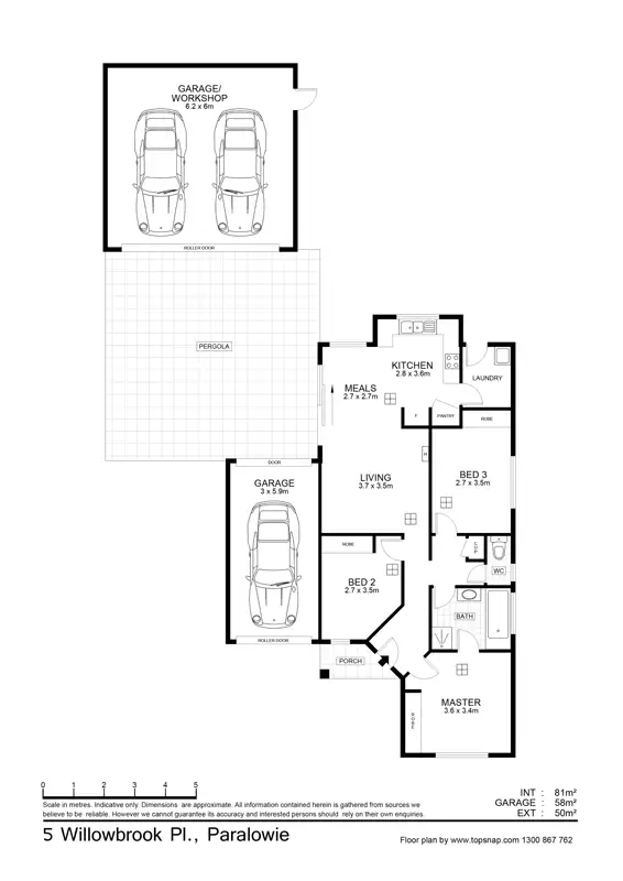 Floorplan of Homely house listing, 5 Willowbrook Pl, Paralowie SA 5108