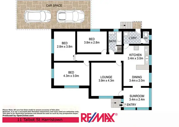 Floorplan of Homely house listing, 11 Talbot Street, Harristown QLD 4350