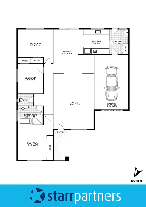 Floorplan of Homely villa listing, 1/142a Adelaide Street, St Marys NSW 2760