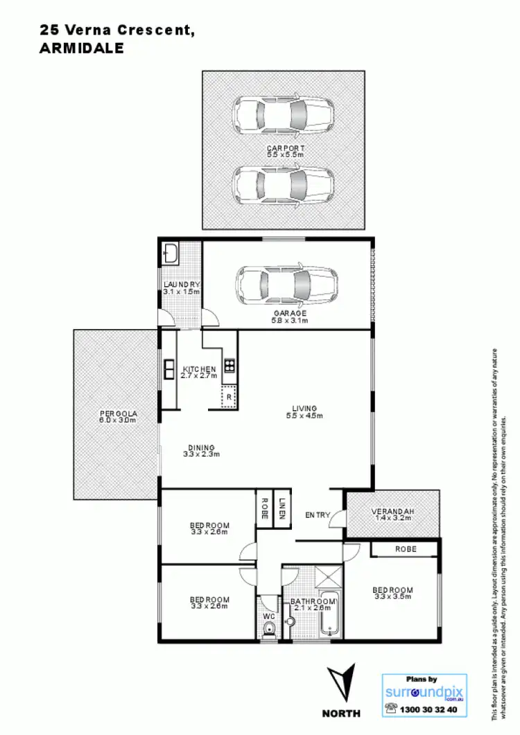 Floorplan of Homely house listing, 25 Verna Close, Armidale NSW 2350
