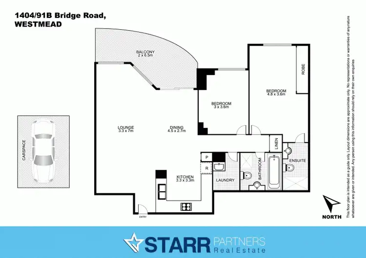 Floorplan of Homely unit listing, 1404/91B Bridge Road, Westmead NSW 2145