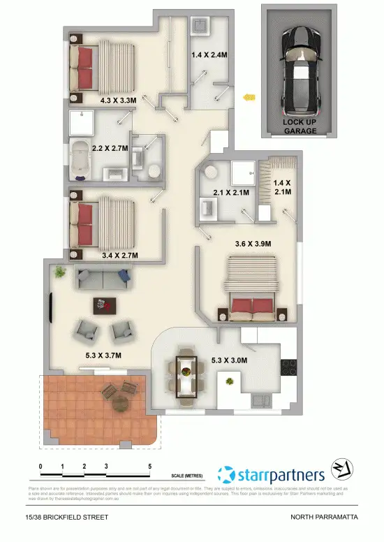 Floorplan of Homely unit listing, 15/38 Brickfield Street, North Parramatta NSW 2151