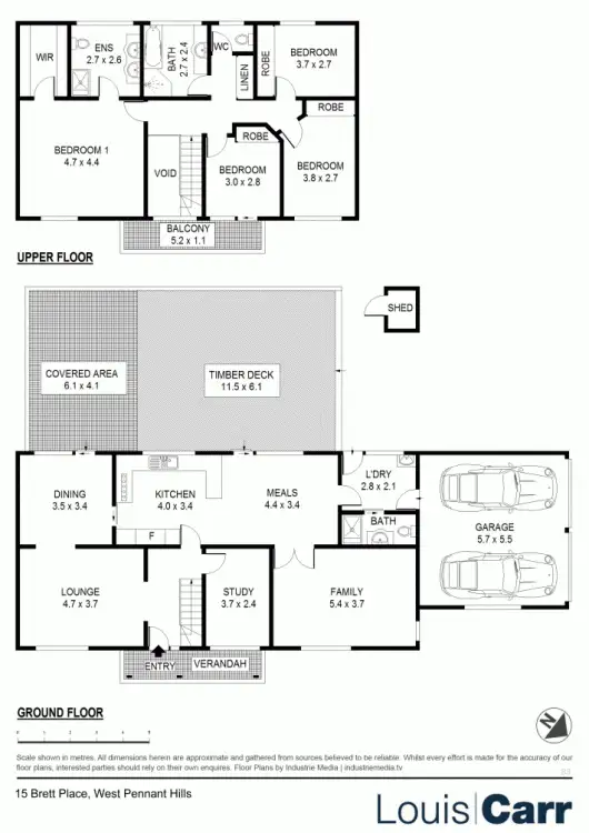 Floorplan of Homely house listing, 15 Brett Place, West Pennant Hills NSW 2125