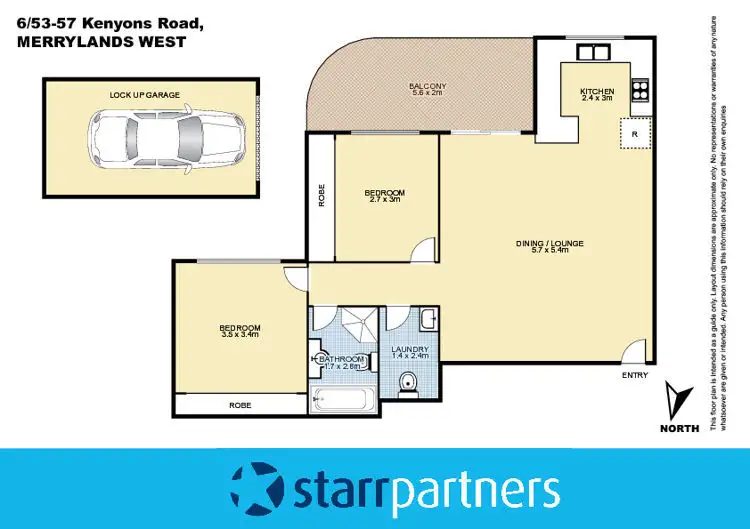 Floorplan of Homely unit listing, 6/53-57 Kenyons Road, Merrylands NSW 2160