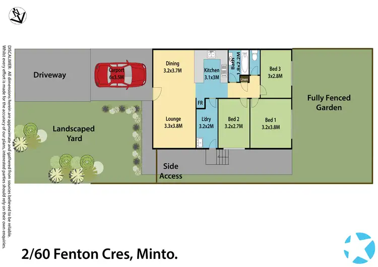 Floorplan of Homely house listing, 2/60 Fenton Crescent, Minto NSW 2566