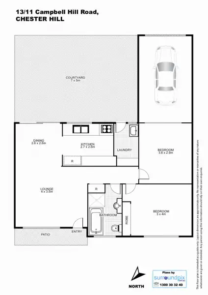 Floorplan of Homely villa listing, 13/11 Campbell Hill Road, Chester Hill NSW 2162