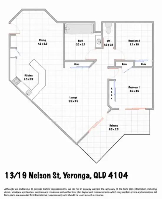 Floorplan of Homely apartment listing, 13/19 Nelson Street, Yeronga QLD 4104