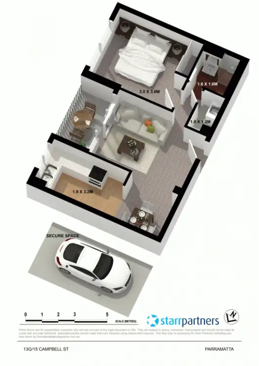 Floorplan of Homely unit listing, 13G/15 Campbell Street, Parramatta NSW 2150