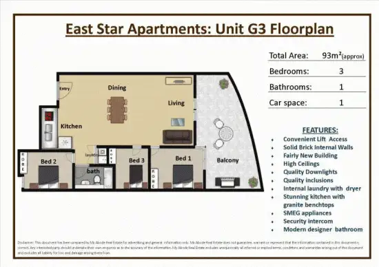 Floorplan of Homely unit listing, G3/48 Garden Street, Alexandria NSW 2015